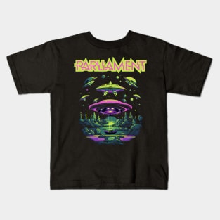 Parliament Funkadelic Retro Mothership UFO Rock Funk Throwback Kids T-Shirt